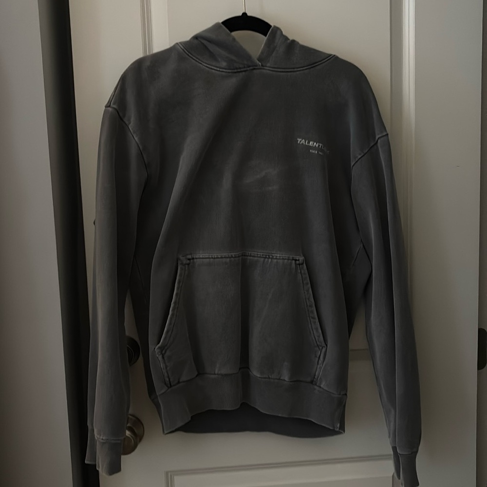 Talentless washed grey hoodie